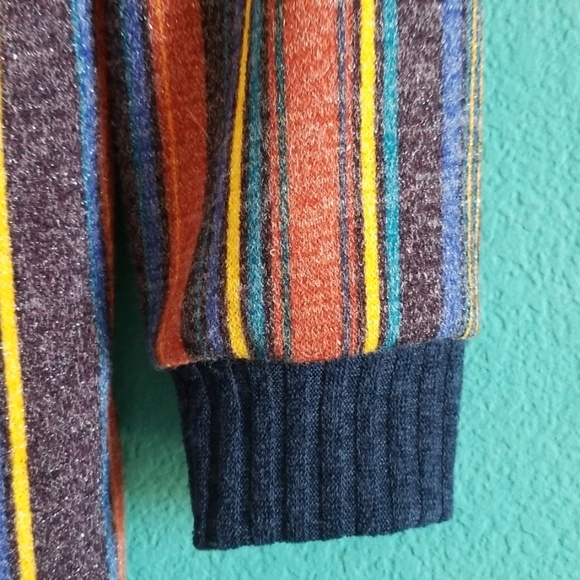 {Ces Femme} Multi-color Shiny Stripe Fall Sweater - Picture 4 of 8